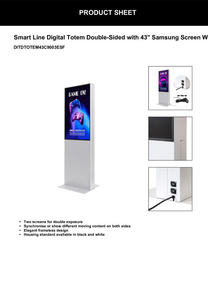 thumbnail of smart-line-digital-totem-double-sided-with-43-samsung-screen-white-en-54764-ditdtotem43c9003esf-en